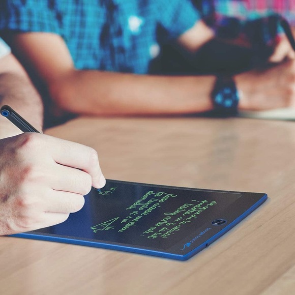 Boogie Board Jot Reusable LCD Writing Tablet 8.5" Screen in Blue w/ Black Folio - Picture 6 of 7